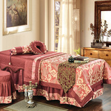 结彩纺美容床罩四件套 美容院床罩按摩院床单床套通用定做包邮