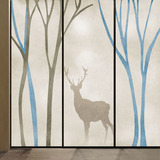 无胶静电玻璃贴膜 欧式磨砂办公室阳台浴室玻璃门防晒贴膜纸鹿林