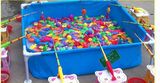 儿童免充气钓鱼池支架游泳池钓鱼玩具池 广场生意磁性钓鱼池套装
