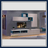 创意时尚现代简约电视柜组合白色烤漆矮柜挂墙柜子吊柜个性柜