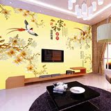 大型壁画墙纸壁纸电视客厅沙发卧室背景墙中式家和富贵玉兰喜鹊图