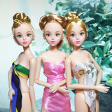 芭比娃娃奶油烘焙裸娃模型女孩玩具婚纱设计公主232930厘米关节体