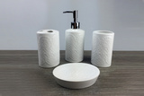 创意浮雕浴室用品套装陶瓷卫浴四件套洗漱套装牙刷杯套装洗漱杯