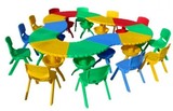 特价直销幼儿园彩色塑料宝贝拼搭桌 儿童宝贝玩具桌 幼儿组合桌椅