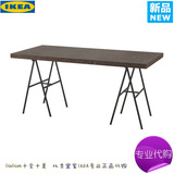 IKEA◆希利 桌子,办公电脑桌软木 深褐色◆ikea宜家专业正品代购