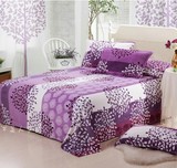 冬季加厚法莱绒毛毯床单单件被套珊瑚绒法兰绒毯休闲毯紫色发财树