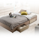 现代简约时尚单人床抽屉床储物床日式床板式床环保床家具定制正品