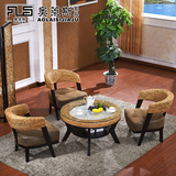 藤椅三五件套藤沙发特价餐厅椅组合茶几休闲咖啡厅桌椅家具101