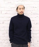 CIAO PANIC 日本潮牌原单基本款简约式高领套头男款毛衣