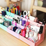 【50包邮】韩国纯色DIY纸质文具办公桌面收纳盒遥控器梳妆整理盒