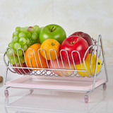 不锈钢水果篮欧式水果盘宜家创意摇篮果盆置物架客厅居家用品