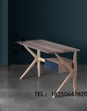 北欧个性创意家具 实木书桌设计师办公桌工作台原木工作桌电脑桌