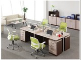 长沙办公家具 职员桌 单人桌 简约现代组合四4人办公桌 员工桌椅