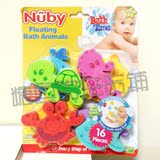 美国海淘直购 Nuby努比宝宝洗澡玩具 海洋动物墙贴 泡沫墙贴 16片