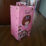 韩国复古箱拉杆箱女化妆箱登机箱万向轮旅行箱子母箱粉色结婚皮箱