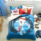 阿狸卡通英雄联盟四件套纯棉全棉活印花3D床上用品床单被套包邮