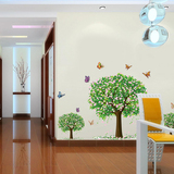 墙贴三棵树装饰贴画卧室客厅温馨沙发墙壁贴纸背景墙防水墙纸贴画