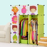 索尔诺儿童衣柜卡通大容量布衣橱组合简易宝宝婴儿衣物收纳柜特价