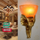 美式大象复古工艺壁灯大厅树脂壁灯创意壁灯客厅卧室床头灯壁灯
