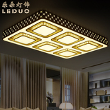 LED客厅灯具大气长方形现代水晶灯简约创意卧室灯温馨圆形吸顶灯