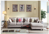 美式北欧宜家地中海布艺沙发小户型欧式客厅贵妃L型拐角组合家具