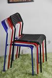 简约塑料餐厅等餐椅子简易塑胶椅镂空靠背椅户外阳台休闲椅烧烤椅