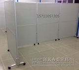 北京移动屏风隔断带滑轮板式玻璃高挡板活动墙办公室活动墙可折叠