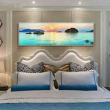 卧室挂画床头画现代简约装饰画客厅沙发背景墙画有框壁画风景油画