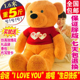 泰迪熊毛绒玩具抱抱熊公仔大熊熊猫超大布娃娃1.6米1.8生日礼物女