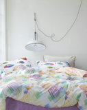 100%纯棉斜纹活性幻彩彩色涂鸦几何宜家风1.8m三四件套床单床笠
