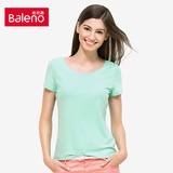 班尼路女装 甜美学院风性感短袖T恤纯色圆领体恤打底衫夏88603247