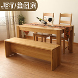 JBT/佳佰庭实木家具全白橡木餐桌实木桌子长方形饭桌简约方桌NP30