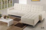 简约现代多功能可折叠两用沙发床日式小户型客厅组合转角角皮沙发