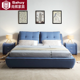 尚辉家具简约现代布艺床可拆洗布床 小户型气动储物1.8米双人软床