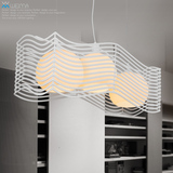 维玛 创意异形吧台吊灯简约个性餐厅灯饰北欧三头长方形餐桌灯具