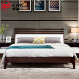 和购家具 北欧实木床1.5米现代简约双人床1.8米高箱储物欧式床501