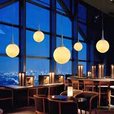 简约现代创意个性餐厅玻璃吊灯时尚艺术卧室客厅吧台酒店圆球吊灯