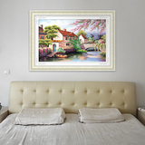 十字绣客厅新款小幅欧式印花卧室餐厅风景山水挂画3D612590
