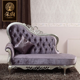 朵尚 新古典家具欧式沙发躺椅布艺美人榻 卧室实木新古典贵妃椅