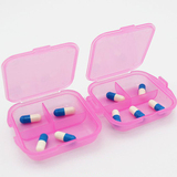 新款加厚透明6格双层药盒便携迷你随身小药盒收纳储物盒子包邮