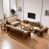特价全实木沙发橡木沙发中式两用客厅沙发三人沙发床多功能沙发床
