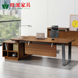 广东办公家具 简约现代老板桌 钢木组合经理桌 时尚大气主管桌椅