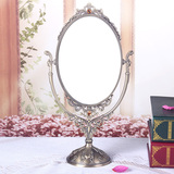 欧式镜子 化妆镜台式公主镜创意复古折叠便携梳妆镜台面镜可旋转