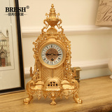 欧式静音 纯铜座钟 机械表 家居装饰法国壁炉钟 机械钟