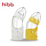 新生儿弯头宽口防胀气奶瓶婴儿宝宝防摔母婴用品浩一贝贝玻璃奶瓶