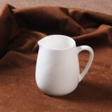 骨瓷纯白奶罐便捷奶缸咖啡奶杯带把牛奶杯咖啡加奶杯子配套器具