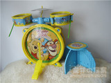 出口维尼熊架子鼓玩具 儿童敲击乐器 宝宝拍拍鼓 配凳子