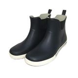 新款时尚橡胶短筒男女士雨鞋水鞋 时尚防水雨靴 黑色 38