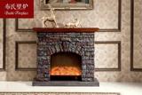 新款石头壁炉1.3-1.5包邮石头壁炉实木欧式装饰柜电视柜取暖炉芯