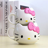 Kitty系列可爱儿童陶瓷水杯新骨瓷早餐牛奶杯礼品杯子